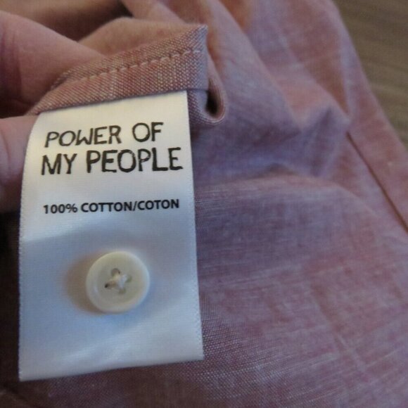 POWER OF MY PEOPLE The Wayward Fit Feeling 100% Cotton Shirt Dusky Red Pink XS - Picture 14 of 14